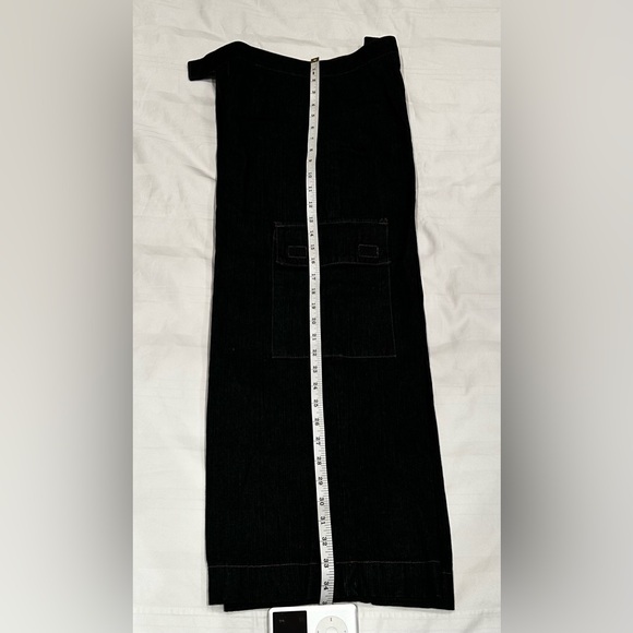 NWOT Vintage CLUB MONACO Women's Blue Dark Wash Wide Leg Cargo Crop Jeans Sz 8 - Picture 4 of 12